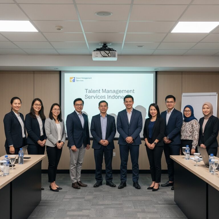 Tim konseling psikologi profesional sedang berdiri bersama di ruang meeting, layanan konsultasi psikologi terbaik di Semarang dari PsikologAnda.com